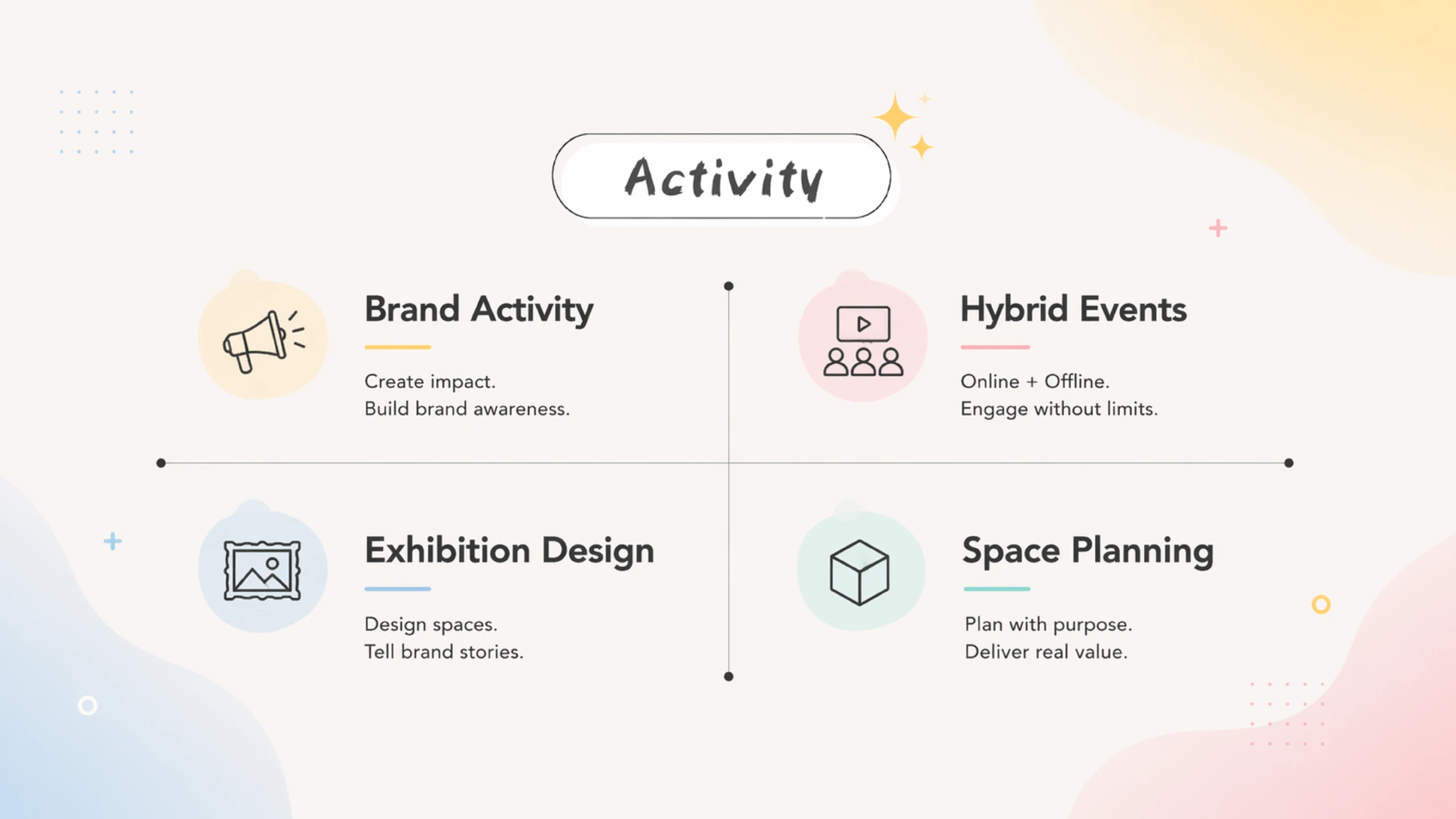 Activity — Brand Activity, Hybrid Events, Exhibition Design, Space Planning