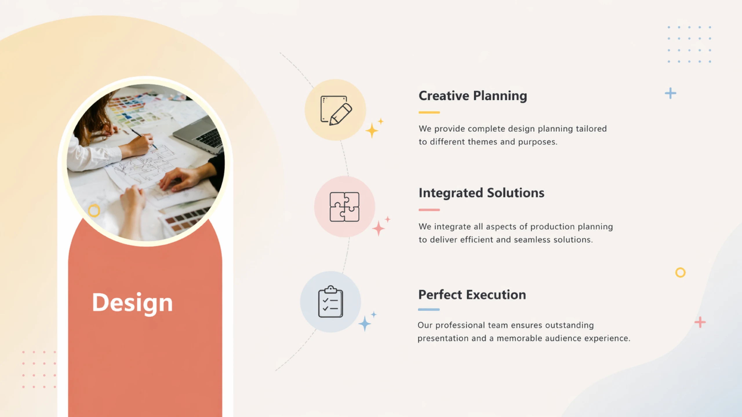 Design — Creative Planning, Integrated Solutions, Perfect Execution